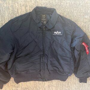 Alpha Industries MA-1 Bomber Jacket Navy Blue Men’s 5XL Flight Military